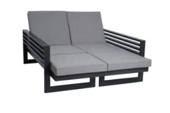 STERN Holly Dining-Bank/Liege, Anthrazit, Aluminium, 216x80x73 Cm, Inkl. Polster Grau Meliert -Deko Garten Verkauf 21890 3.jpg