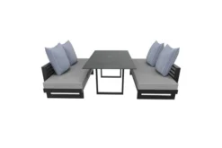 STERN Holly Dining-Bank/Liege, Anthrazit, Aluminium, 216x80x73 Cm, Inkl. Polster Grau Meliert -Deko Garten Verkauf 21890 6.jpg