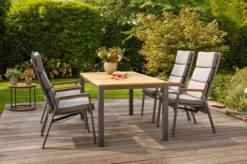 SIENA GARDEN Savona Sessel, Matt Graphit , Alu/FSC-Teak/Texfabric, 74x60x110 Cm, Verstellbare Rückenlehne, Inkl. Polster -Deko Garten Verkauf 21993 10.jpg