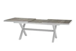 SIENA GARDEN Sincro Ausziehtisch, Matt Weiß-grau/washed Grey, Alu/Keramik, 200/260x100 Cm, Synchroner Auszugsmechanismus -Deko Garten Verkauf 21998 3.jpg