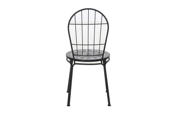 SIENA GARDEN Como Stapelstuhl, Matt Schwarz, Stahl/Keramik, 49x43x93,5 Cm, Mit Mosaikoptik 4 SIENA GARDEN Como Stapelstuhl, Matt Schwarz, Stahl/Keramik, 49x43x93,5 Cm, Mit Mosaikoptik – Bild 4