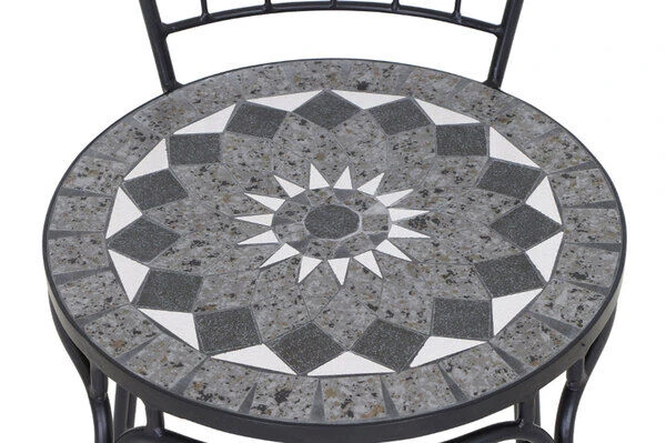 SIENA GARDEN Como Stapelstuhl, Matt Schwarz, Stahl/Keramik, 49x43x93,5 Cm, Mit Mosaikoptik 6 SIENA GARDEN Como Stapelstuhl, Matt Schwarz, Stahl/Keramik, 49x43x93,5 Cm, Mit Mosaikoptik – Bild 6