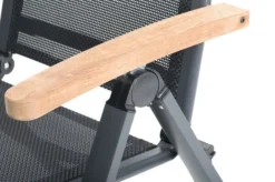 OUTFLEXX Esstischgarnitur, OUTFLEXX® Anthrazit Matt, Alu /HPL / Teak, Tisch 180/280x100cm, 4 Stapelsessel, 2 Multipo -Deko Garten Verkauf 22152 14.jpg