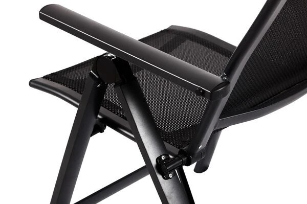 OUTFLEXX Esstischgarnitur, OUTFLEXX® Anthrazit Matt, Alu / HPL / Textil, Tisch 180/280x100cm, 10 Multipositionssessel 14 OUTFLEXX Esstischgarnitur, OUTFLEXX® Anthrazit Matt, Alu / HPL / Textil, Tisch 180/280x100cm, 10 Multipositionssessel – Bild 14