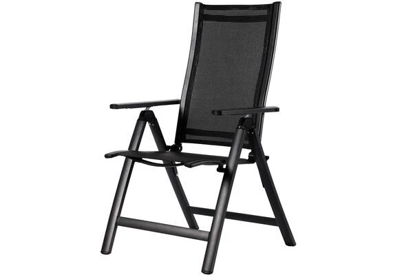 OUTFLEXX Esstischgarnitur, OUTFLEXX® Anthrazit Matt, Alu / HPL / Textil, Tisch 180/280x100cm, 10 Multipositionssessel 3 OUTFLEXX Esstischgarnitur, OUTFLEXX® Anthrazit Matt, Alu / HPL / Textil, Tisch 180/280x100cm, 10 Multipositionssessel – Bild 3