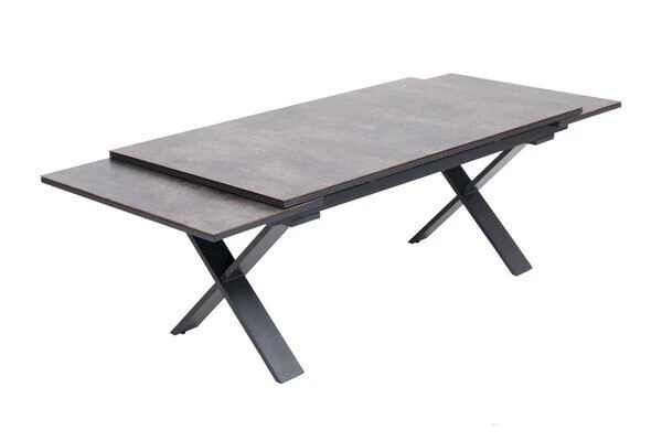 OUTFLEXX Esstischgarnitur, OUTFLEXX® Anthrazit Matt, Alu / HPL / Textil, Tisch 180/280x100cm, 10 Multipositionssessel 7 OUTFLEXX Esstischgarnitur, OUTFLEXX® Anthrazit Matt, Alu / HPL / Textil, Tisch 180/280x100cm, 10 Multipositionssessel – Bild 7