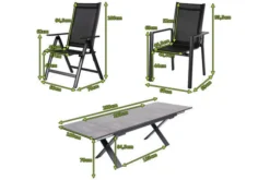 OUTFLEXX Esstischgarnitur, OUTFLEXX® Anthrazit Matt, Alu / HPL / Textil, Tisch 180/280x100cm, 4 Stapelsessel, 2 Multipo -Deko Garten Verkauf 22161 5.jpg