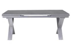 OUTFLEXX Esstischgarnitur, Silber, Alu / Keramik / Textil, Tisch 180/280x100cm, 6 Stapelsessel, 2 Multipo -Deko Garten Verkauf 22218 12.jpg