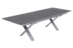 OUTFLEXX Esstischgarnitur, Silber, Alu / Keramik / Textil, Tisch 180/280x100cm, 6 Stapelsessel, 2 Multipo -Deko Garten Verkauf 22218 9.jpg