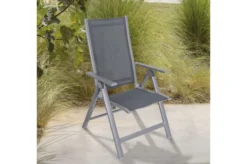 OUTFLEXX Esstischgarnitur, Silber, Alu / HPL / Textil, Tisch 180/280x100cm, 10 Multipositionssessel -Deko Garten Verkauf 22222 3.jpg