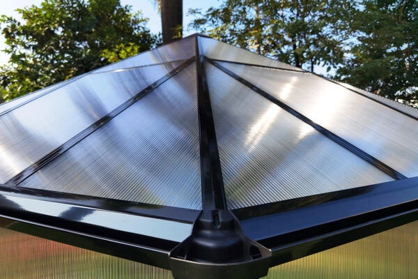 OUTFLEXX Gewächshaus, Schwarz, Alu/Polycarbonat, 309x355x272cm, Pulverbeschichtet 13 OUTFLEXX Gewächshaus, Schwarz, Alu/Polycarbonat, 309x355x272cm, Pulverbeschichtet – Bild 13