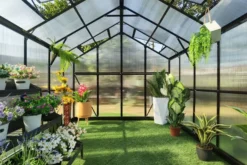 OUTFLEXX Gewächshaus, Schwarz, Alu/Polycarbonat, 311x250x228cm, Pulverbeschichtet -Deko Garten Verkauf 22278 4.jpg