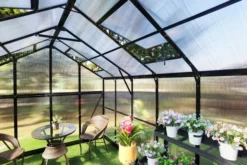 OUTFLEXX Gewächshaus, Schwarz, Alu/Polycarbonat, 433x250x228cm, Pulverbeschichtet -Deko Garten Verkauf 22280 10.jpg