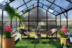 OUTFLEXX Gewächshaus, Schwarz, Alu/Polycarbonat, 433x250x228cm, Pulverbeschichtet -Deko Garten Verkauf 22280 7.jpg