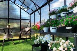 OUTFLEXX Gewächshaus, Schwarz, Alu/Polycarbonat, 433x250x228cm, Pulverbeschichtet -Deko Garten Verkauf 22280 8.jpg