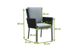 OUTFLEXX Mermaid Sessel, Anthrazit, Aluminium/XL Rope, 57x63x89 Cm, Inkl. Polster -Deko Garten Verkauf 22311 4.jpg