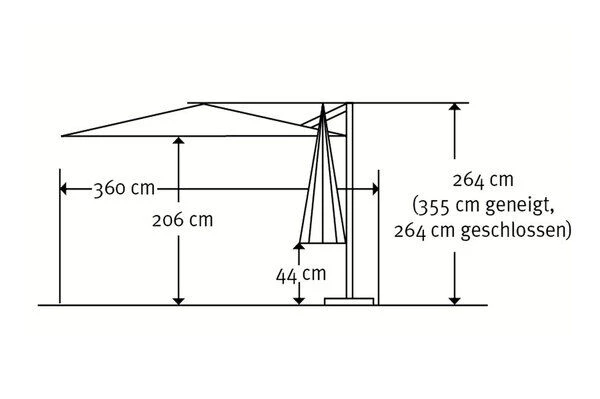 Schneider® SCHNEIDER Rhodos Twist Ampelschirm, Natur, 300x300 Cm, Quadratisch 5 Schneider® SCHNEIDER Rhodos Twist Ampelschirm, Natur, 300x300 Cm, Quadratisch – Bild 5