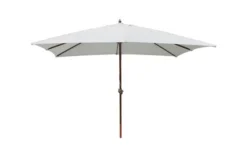 OUTFLEXX Mittelstockschirm, Natur/Teakoptik, Buchenholz, 300x400 Cm