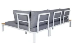 OUTFLEXX Ecklounge, Weiß/anthrazit, Aluminium/Polyester, FSC-Akazie, 4 Personen, Inkl. Polster -Deko Garten Verkauf 22365 weiss 04.jpg