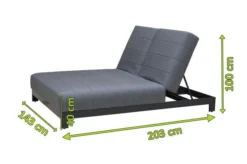 OUTFLEXX Doppelliegen, Anthrazit/flanelle, Alu/Sunbrella, 203x143x40/100, Höhenverstellbare Rückenlehne -Deko Garten Verkauf 22412 5.jpg