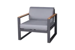 OUTFLEXX Bury Loungemöbel, Anthrazit/grau, Alu/Olefin, 4 Personen, Loungetisch 120x72 Cm 9 OUTFLEXX Bury Loungemöbel, Anthrazit/grau, Alu/Olefin, 4 Personen, Loungetisch 120x72 Cm -Deko Garten Verkauf 22414 04.jpg