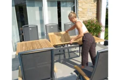 HARTMAN Silencio / Primo Sitzgruppe, Xerix/natur, Alu/Teak, 6 Multipo, 160/220x90cm, FSC-Teak Armlehnen -Deko Garten Verkauf 22443 8 3.jpg 3