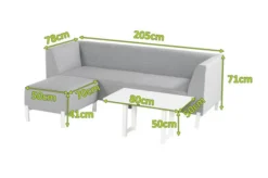 HARTMAN Dion Lounge , Grau/weiß, Sunbrella/Keramik, 4 Personen, Inklusive Beistelltisch -Deko Garten Verkauf 22453 3.jpg