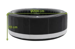 MSPA Premium Super Camaro Whirlpool, Schwarz/silber, PVC-Kunstleder, Ø204x70 Cm / 930L, Inkl. Fernbedienung, Für Bis Zu 6 Personen -Deko Garten Verkauf 22479 mass.jpg