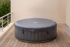 MSPA Comfort Bubble Spa Series Whirlpool, Grau/weiß, Rhino-Tech, Ø204x70 Cm / 930L, Rattanoptik, Inkl. Fernbedienung, Für Bis Zu 6 Personen -Deko Garten Verkauf 22481 08.jpg