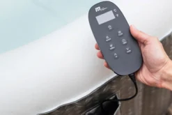 MSPA Comfort Bubble Spa Series Whirlpool, Grau/weiß, Rhino-Tech, Ø204x70 Cm / 930L, Rattanoptik, Inkl. Fernbedienung, Für Bis Zu 6 Personen -Deko Garten Verkauf 22481 09.jpg