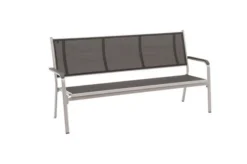 KETTLER BasicPlus3er Bank, Silber/anthrazit, Alu/Textilene, 67 X 97 X 191, 0310612-0000