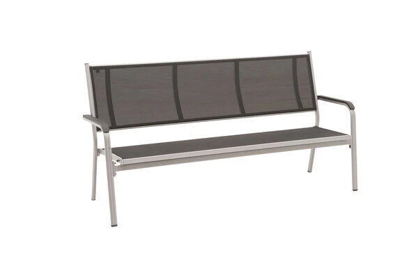 KETTLER BasicPlus3er Bank, Silber/anthrazit, Alu/Textilene, 67 X 97 X 191, 0310612-0000 1 KETTLER BasicPlus3er Bank, Silber/anthrazit, Alu/Textilene, 67 X 97 X 191, 0310612-0000