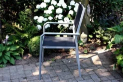 VILLANA Esstischgarnitur, Silber/schwarz, Alu/Holzimitat/Textil, Tisch 150x90cm, 6 Stapelsessel -Deko Garten Verkauf 22562 15.jpg