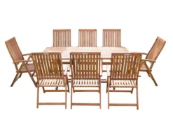 OUTFLEXX Sitzgruppe, Natur, Akazie, Ausziehtisch 180/240 X 100 Cm, 8 Multipositionssessel -Deko Garten Verkauf 22823 11.jpg