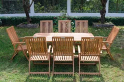 OUTFLEXX Sitzgruppe, Natur, Akazie, Ausziehtisch 180/240 X 100 Cm, 8 Multipositionssessel -Deko Garten Verkauf 22823 4.jpg