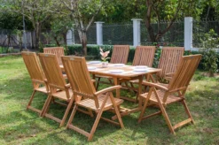 OUTFLEXX Sitzgruppe, Natur, Akazie, Ausziehtisch 180/240 X 100 Cm, 8 Multipositionssessel -Deko Garten Verkauf 22823 7.jpg