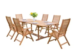 OUTFLEXX Sitzgruppe, Natur, Akazie, Ausziehtisch 180/240 X 100 Cm, 8 Multipositionssessel -Deko Garten Verkauf 22823 8.jpg