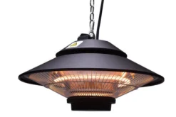 OUTTECH Heizstrahler, Schwarz, Aluminium, 42,5x42,5x25cm, Wassergeschützt, Inkl. Fernbedienung -Deko Garten Verkauf 22856 6.jpg