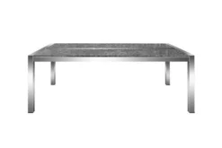 STERN Esstischgarnitur, Silbergrau/grau, Edelstahl/Textilene, Tisch 200 X 100 Cm, 2 Teilige Tischplatte, 6 Stapelsessel, Hohe Rückenlehne -Deko Garten Verkauf 22899 08.jpg