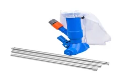 OUTTECH Poolpflege-Set, Weiß/blau, Kunststoff, 4-teilig, Inkl. Vakuum Sauger, Bürste, Dosierschwimmer Und Kescher -Deko Garten Verkauf 22922 04.jpg