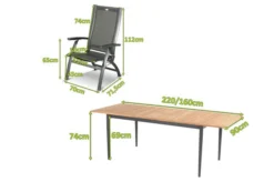 HARTMAN Silencio / Primo Sitzgruppe, Xerix/natur, Alu/Teak, 8 Multipo, 160/220x90cm, FSC-Teak Tischplatte -Deko Garten Verkauf 23153 5.jpg