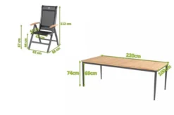 HARTMAN Silencio / Alice Sitzgruppe, Xerix/natur, Alu/Teak, 4x4 Textilen, 8 Multipo, 220x100cm, FSC-Teak Armlehnen -Deko Garten Verkauf 23196 5.jpg