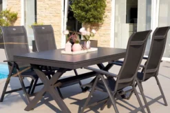 HARTMAN Xanadu / Alice Sitzgruppe, Xerix, Alu/Textilene/Glaskeramik, 4 Multipo, 160/220x100cm