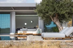 OUTFLEXX Icon Ecklounge, Natte/natur, Alu/Teak/Sunbrella, 4-5 Personen, Inkl. Loungetisch, Seitenablage Aus Teak -Deko Garten Verkauf 23403 11.jpg