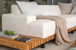 OUTFLEXX Icon Ecklounge, Natte/natur, Alu/Teak/Sunbrella, 4-5 Personen, Inkl. Loungetisch, Seitenablage Aus Teak -Deko Garten Verkauf 23403 4.jpg