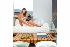 OUTFLEXX Icon Ecklounge, Natte/natur, Alu/Teak/Sunbrella, 4-5 Personen, Inkl. Loungetisch, Seitenablage Aus Teak -Deko Garten Verkauf 23403 8.jpg