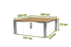 OUTFLEXX Premium Abdeckhaube Für Tische, Schwarz, Polyester, 165 X 165 X 75 Cm, Wasserbeständig, Integriertes Zugband -Deko Garten Verkauf 23412 5.jpg