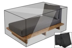 OUTFLEXX Premium Abdeckhaube Für Liegen, Schwarz, Z.B. 21682, 212 X 102 X 70 Cm, Wasserbeständig, Integriertes Zugband