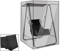OUTFLEXX Premium Abdeckhaube Für Hängesessel, Schwarz, Z.B. 21808, 115 X 120 X 165 Cm, Wasserbeständig, Integriertes Zugband