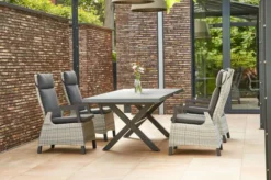 SIENA GARDEN Messina/Corido Dining Set, Anthrazit, Alu/Geflecht/Keramik, 200-260 X 100 Cm, Inkl. 4 Diningsessel -Deko Garten Verkauf 23806 18.jpg
